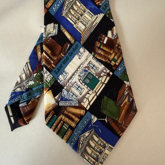 Nicole Other - 90s VINTAGE | Nicole Miller | Silk Lawyer Novelty Tie \ Law Themed Tie Legal Tie